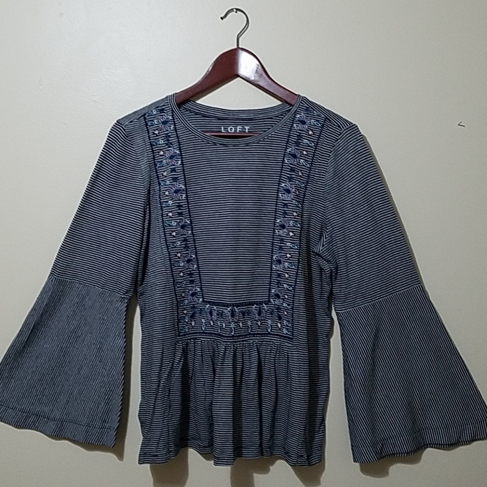 Loft bell sleeve blouse